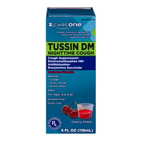 CareOne Tussin DM Nighttime Cough Suppressant Max Strength Cherry Liquid