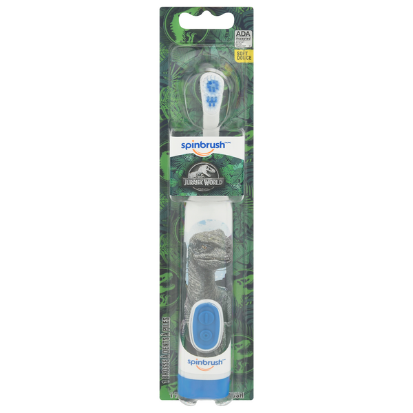 Spinbrush Kid's Jurassic World Soft Powered Toothbrush