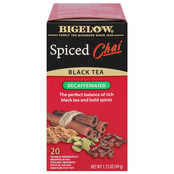 Bigelow Decaffeinated Spiced Chai Black Tea Bags