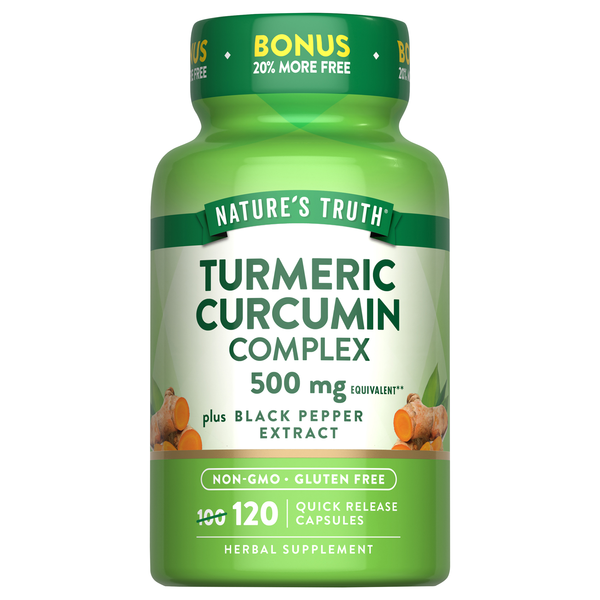 Nature's Truth Turmeric Curcumin Complex 500 mg + Black Pepper Extract
