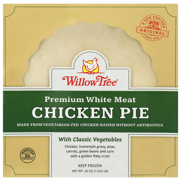Willow Tree White Meat Chicken Pie with Classic Vegetables Frozen Meal