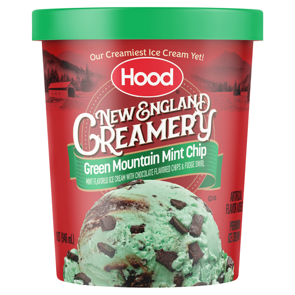 Hood New England Creamery Green Mountain Mint Chip Ice Cream