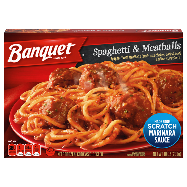 Banquet Spaghetti & Meatballs Frozen Meal
