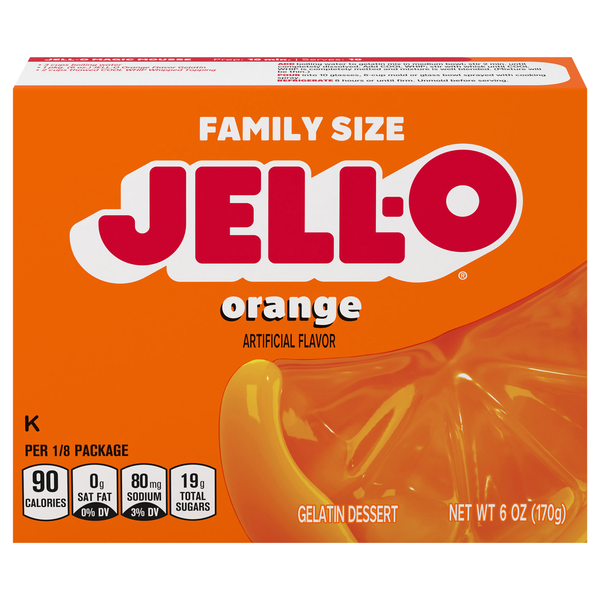 Jell-O Orange Flavored Gelatin Dessert Mix