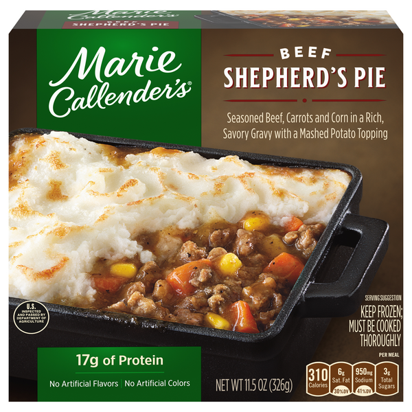 Marie Callender's Beef Shepherd's Pie 17g Protein Frozen Meal