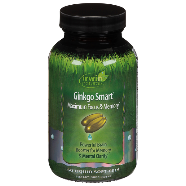 Irwin Naturals Dietary Supplement Ginkgo Smart Softgels
