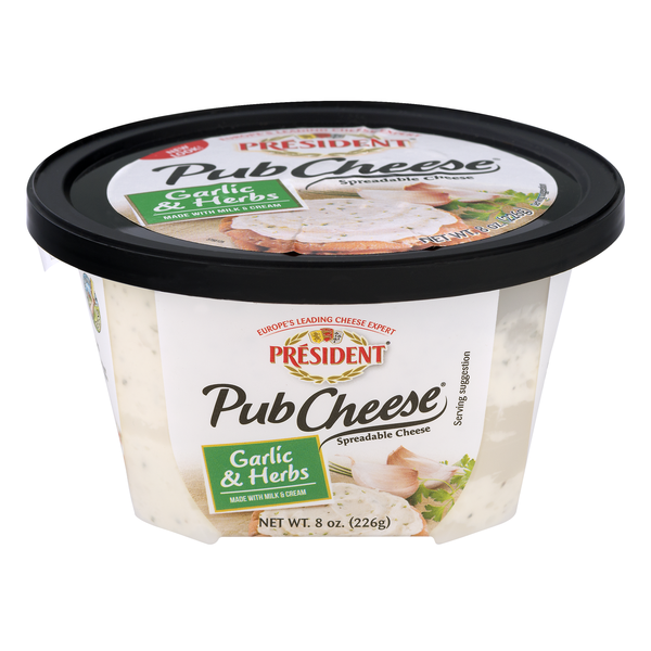 President Garlic & Herbs Spreadable Pub Cheese