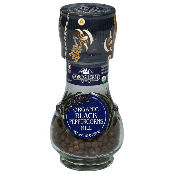 Drogheria & Alimentari Organic Black Peppercorns Mill Grinder