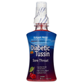 Tussin Diabetic Sugar Free Cherry Flavored Sore Throat Relief Liquid