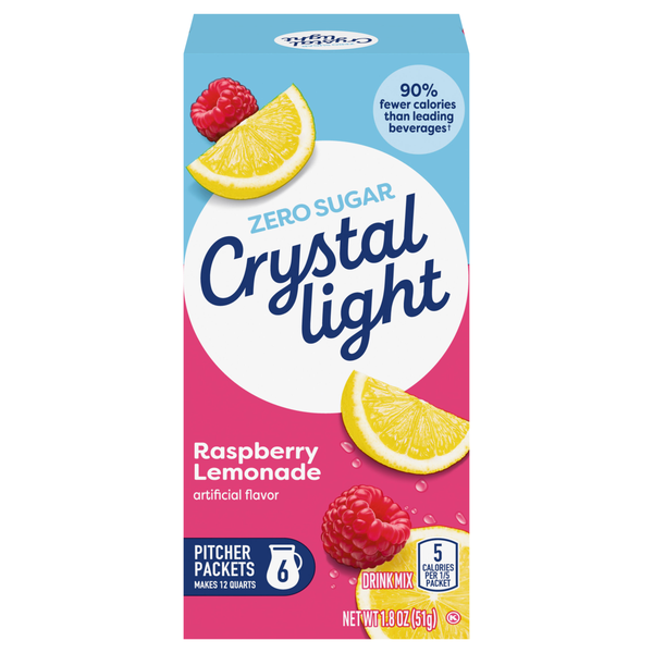 Crystal Light Pitcher Packets Drink Mix Raspberry Lemonade - 6 ct