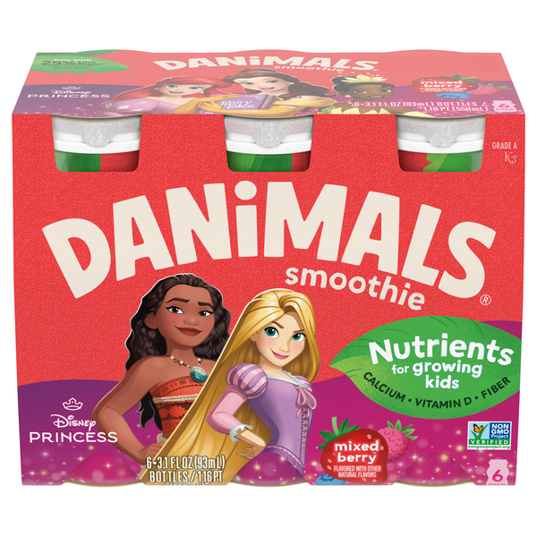 Danimals Smoothie Mixed Berry Drink - 6 pk