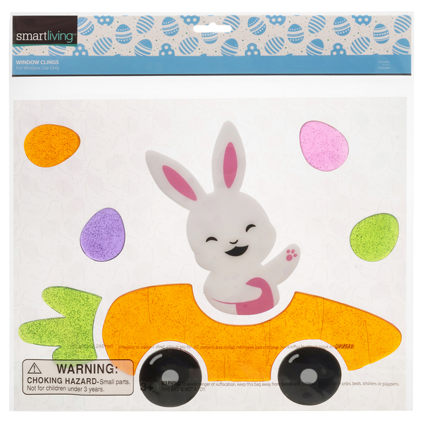 Smart Living Easter Window Clings Carrot Car