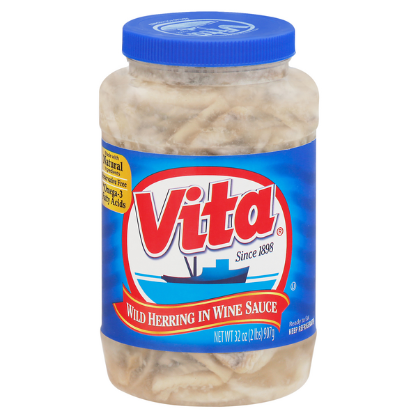 Save on Vita Wild Herring in Wine Sauce Refrigerated Order Online
