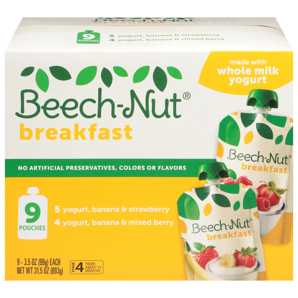 Beech-Nut Breakfast Stage 4 Baby Food Variety Pack - 9 ct