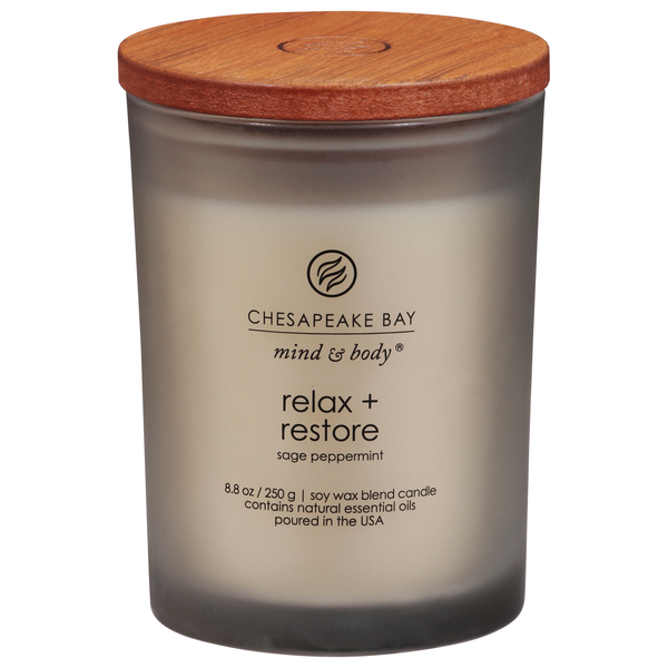 Chesapeake Bay Mind & Body Relax + Restore Sage Peppermint Candle