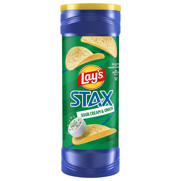 Lay's Stax Sour Cream & Onion Potato Crisps Chips
