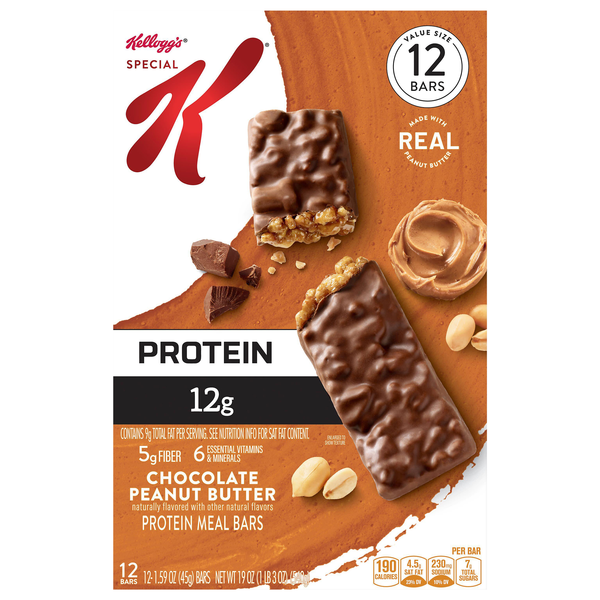 Special K Chocolate Peanut Butter 12g Protein Meal Bar - 12 ct