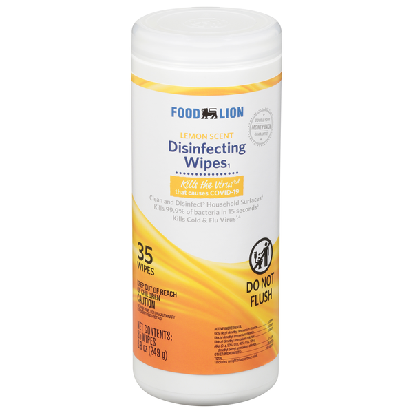 Food Lion Disinfecting Wipes Lemon Scent