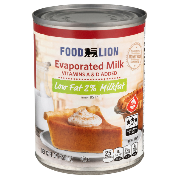 Food Lion Low Fat Evaporated Milk