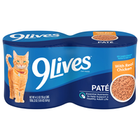 9Lives Pate with Real Chicken Wet Cat Food - 4 ct