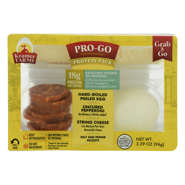 Kramer Farms Pro-Go Protein Pack Grab & Go Egg Pepperoni & String Cheese