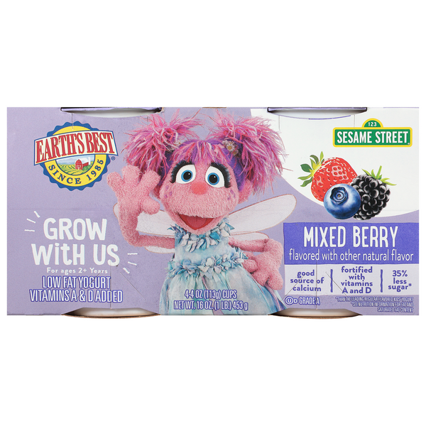 Earth's Best Sesame Street Yogurt Strawberry Low Fat Ct ubicaciondepersonas.cdmx.gob.mx
