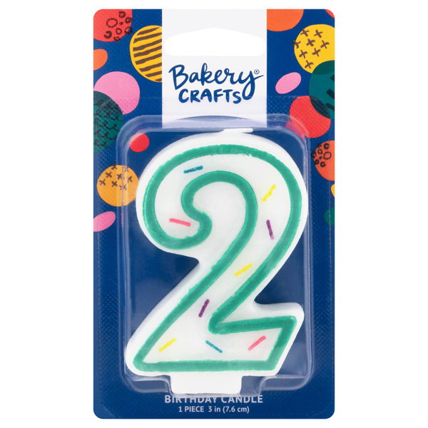 Bakery Crafts Green Birthday Candle #2