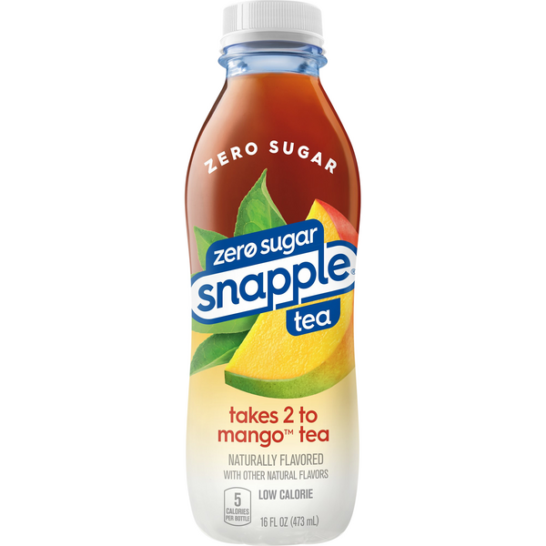 Save on Snapple Takes 2 To Mango Tea Zero Sugar Plastic Order Online