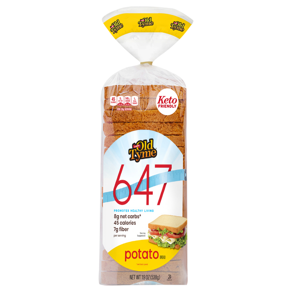 Schmidt Old Tyme 647 Low Calorie Low Carb Potato Sliced Bread