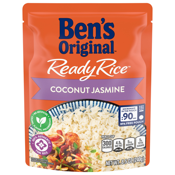 Ben's Original 90 Second Microwave Ready Rice Coconut Jasmine
