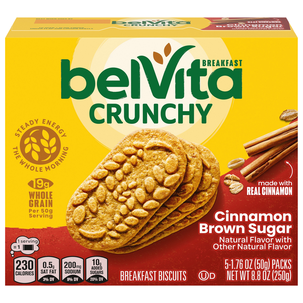 belVita Crunchy Cinnamon Brown Sugar Breakfast Biscuits - 5 ct