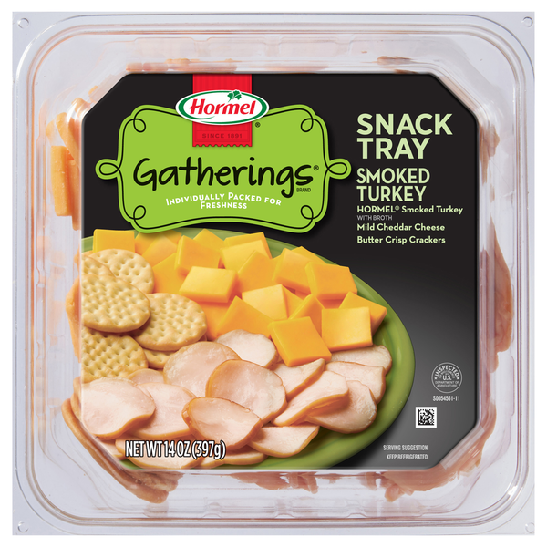 Hormel Gatherings Smoked Turkey Cheddar Cheese & Crackers Snack Tray