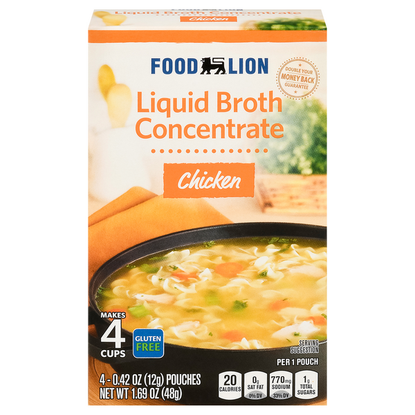Save on Food Lion Liquid Broth Concentrate Chicken Gluten Free 4 ct Order Online Delivery