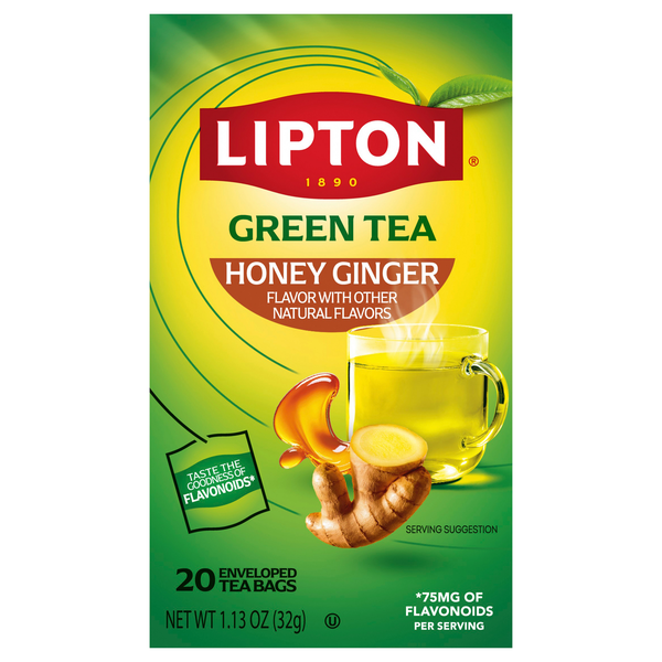 Lipton Honey Ginger Green Tea Bags