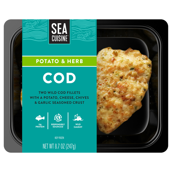 Sea Cuisine Potato & Herb Cod Fillets - 2 ct Frozen