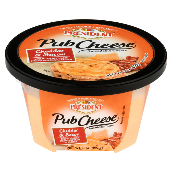 President Cheddar & Bacon Spreadable Pub Cheese