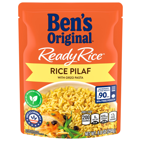 Ben's Original 90 Second Microwave Ready Rice Pilaf with Orzo Pasta