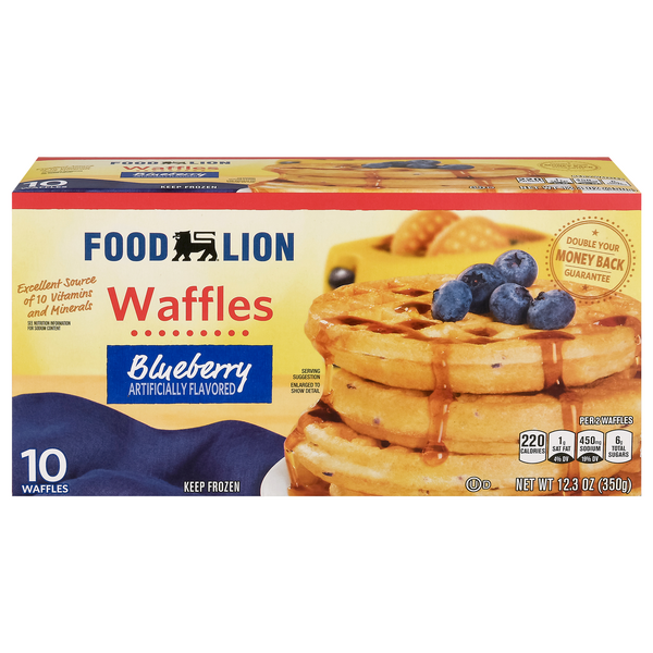 Food Lion Blueberry Waffles - 10 ct