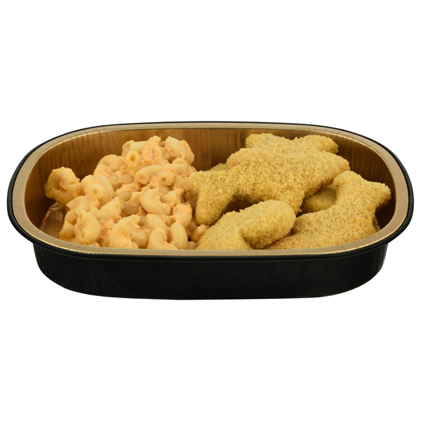 Hannaford Breaded Salmon Sea Creatures with Mac & Cheese