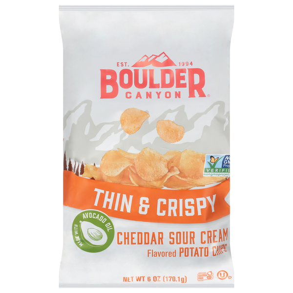 Boulder Canyon Thin & Crispy Cheddar Sour Cream Potato Chips