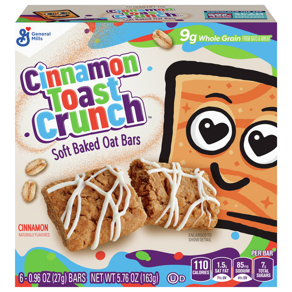 Save on Cinnamon Toast Crunch Soft Baked Oat Bars Cinnamon 6 ct Order
