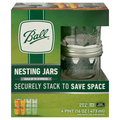Ball Nesting Mason Jars with Lids & Bands 16 oz