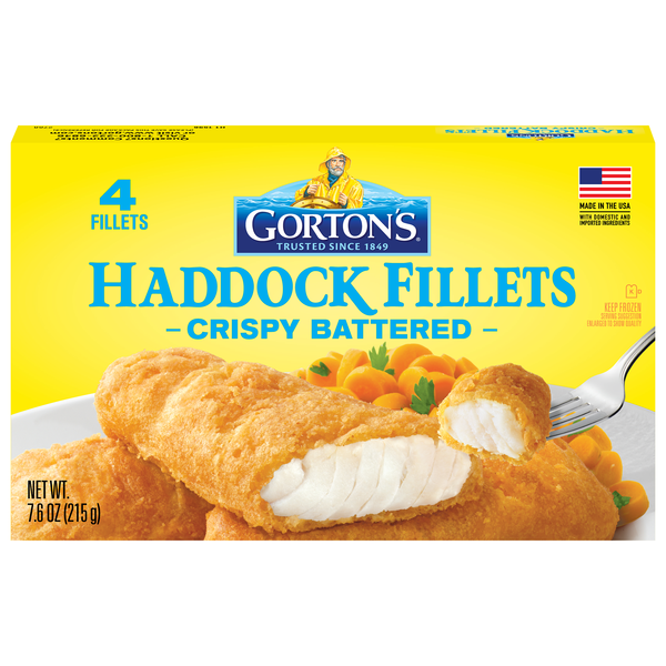 Gorton's Crispy Battered Haddock Fillets - 4 ct Frozen