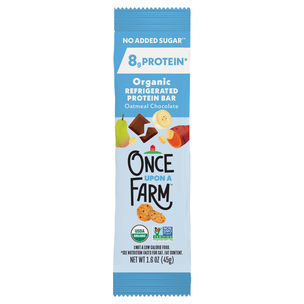Once Upon a Farm Organic Oatmeal Chocolate 8g Protein Bar Refrigerated