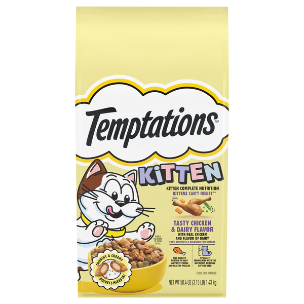Temptations Tasty Chicken & Dairy Dry Kitten Food