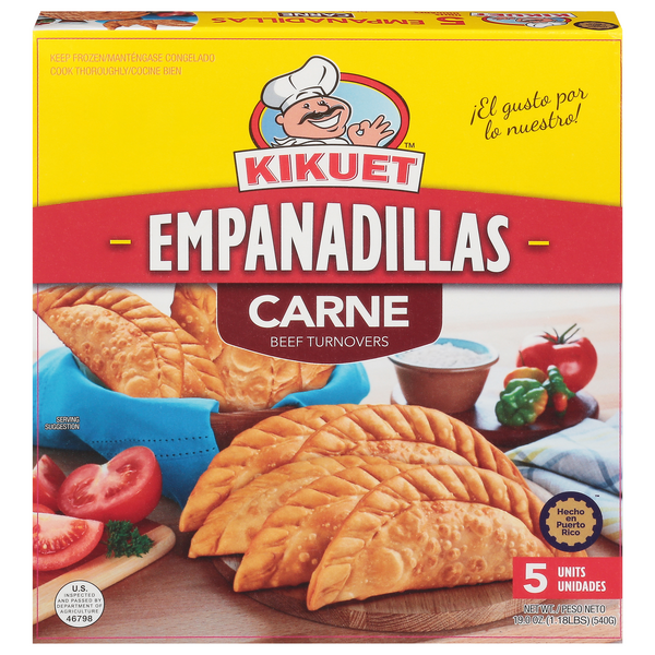 Kikuet Empanadillas Carne Beef Turnovers - 5 ct Frozen