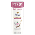 Dove Advanced Care Caring Coconut Antiperspirant Deodorant Stick 2.6oz/2ct