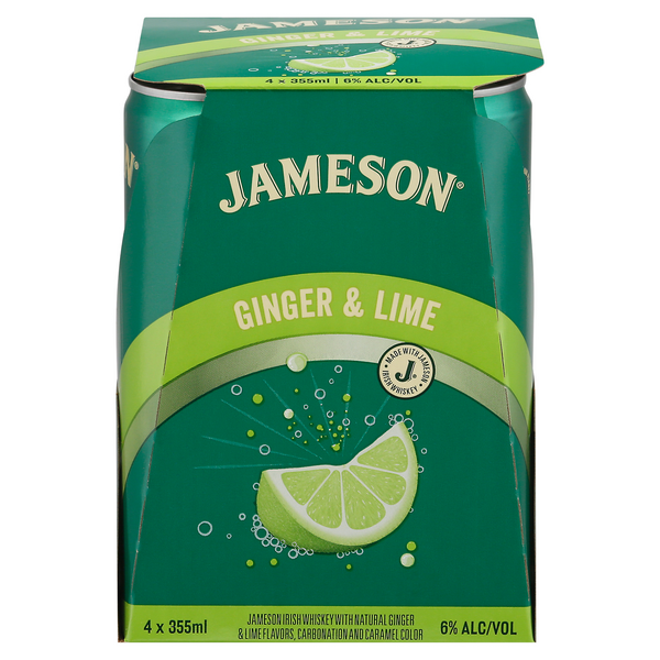Jameson Ginger & Lime Irish Whiskey - 4 pk