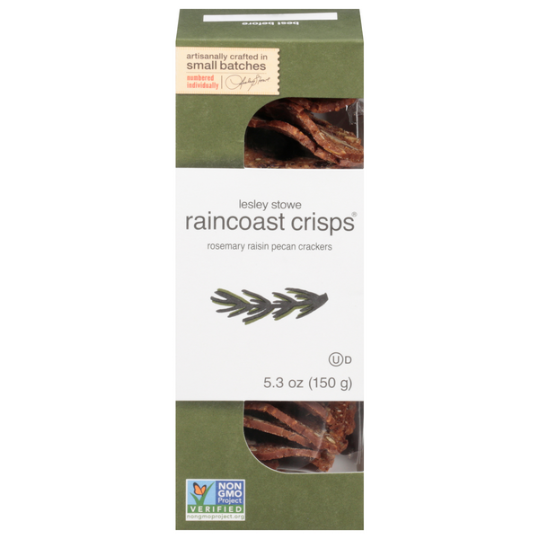 Lesley Stowe Raincoast Crisps Rosemary Raisin Pecan Crackers