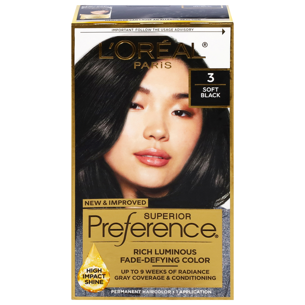 L'Oreal Superior Preference Hair Color Soft Black 3
